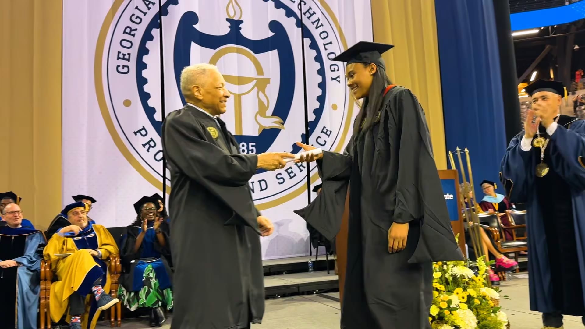A Black Tech Legacy that can't be erased or hidden. Georgia Tech's First Black Graduate hands diploma to Granddaughter