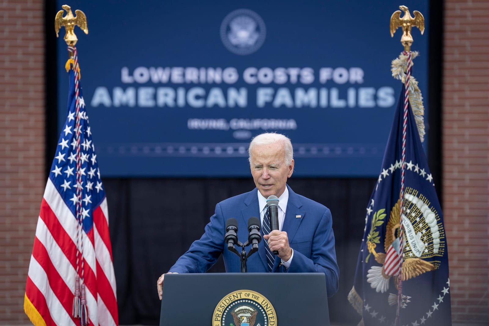 President Joe Biden giving a speech on ARP